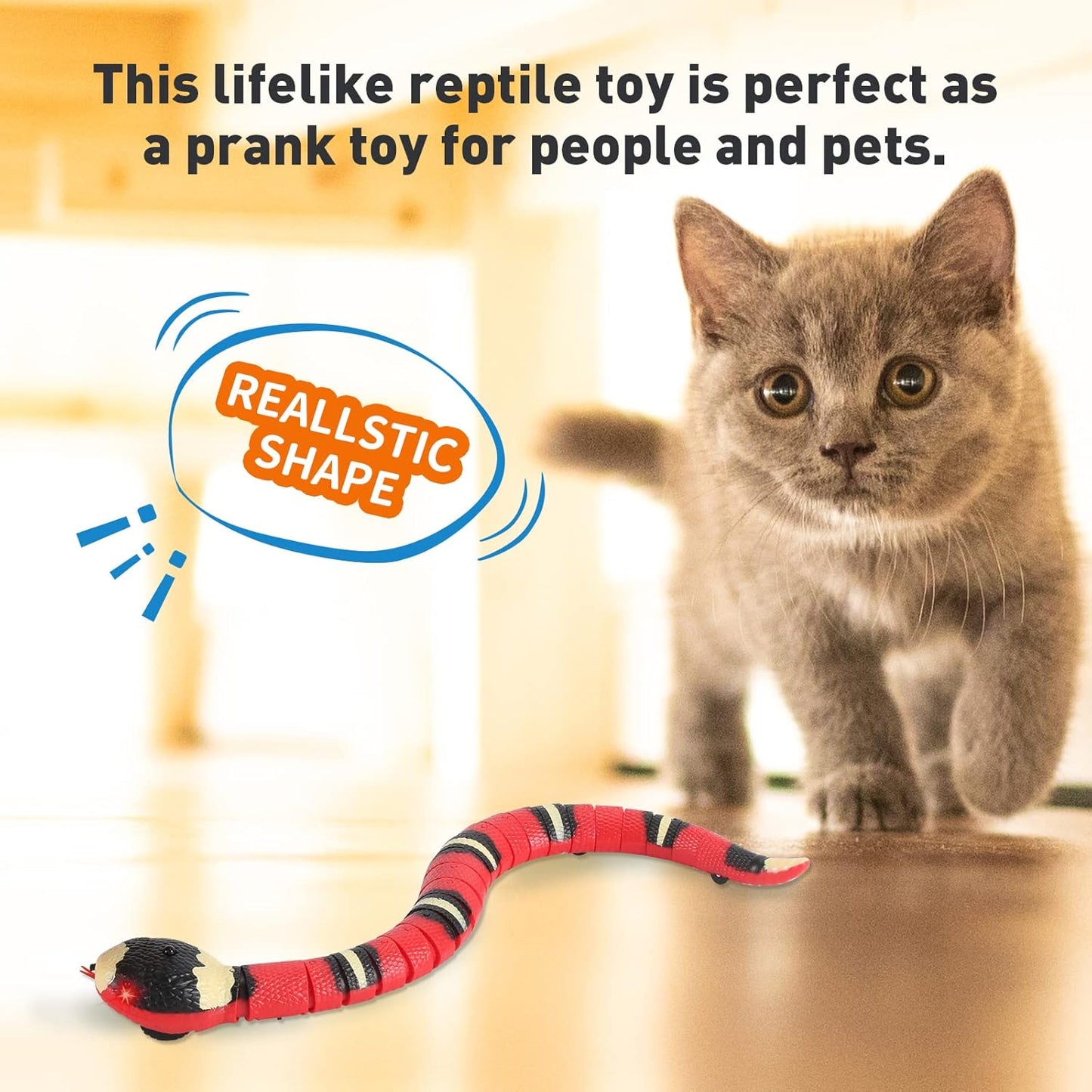 Smart Sensing Cat Toy Snake